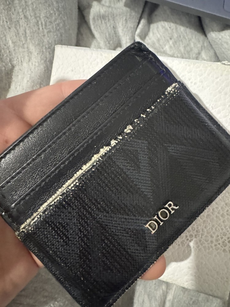 Dior Leather Card Holder Needs Minor Repair