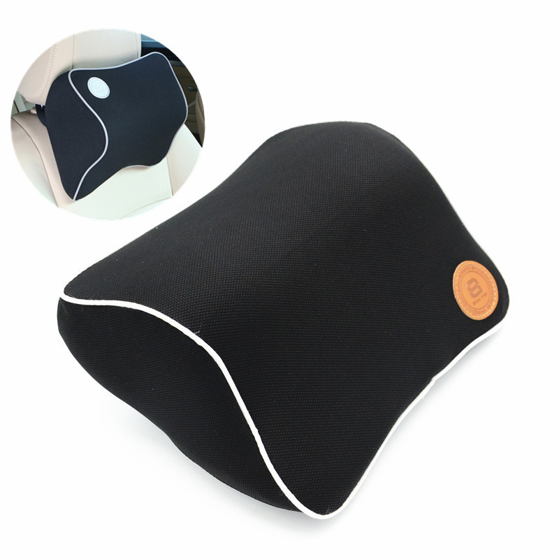 Car Space Memory Foam Neck Pillow Seat Headrest Support Pad Cushion Comfort BK