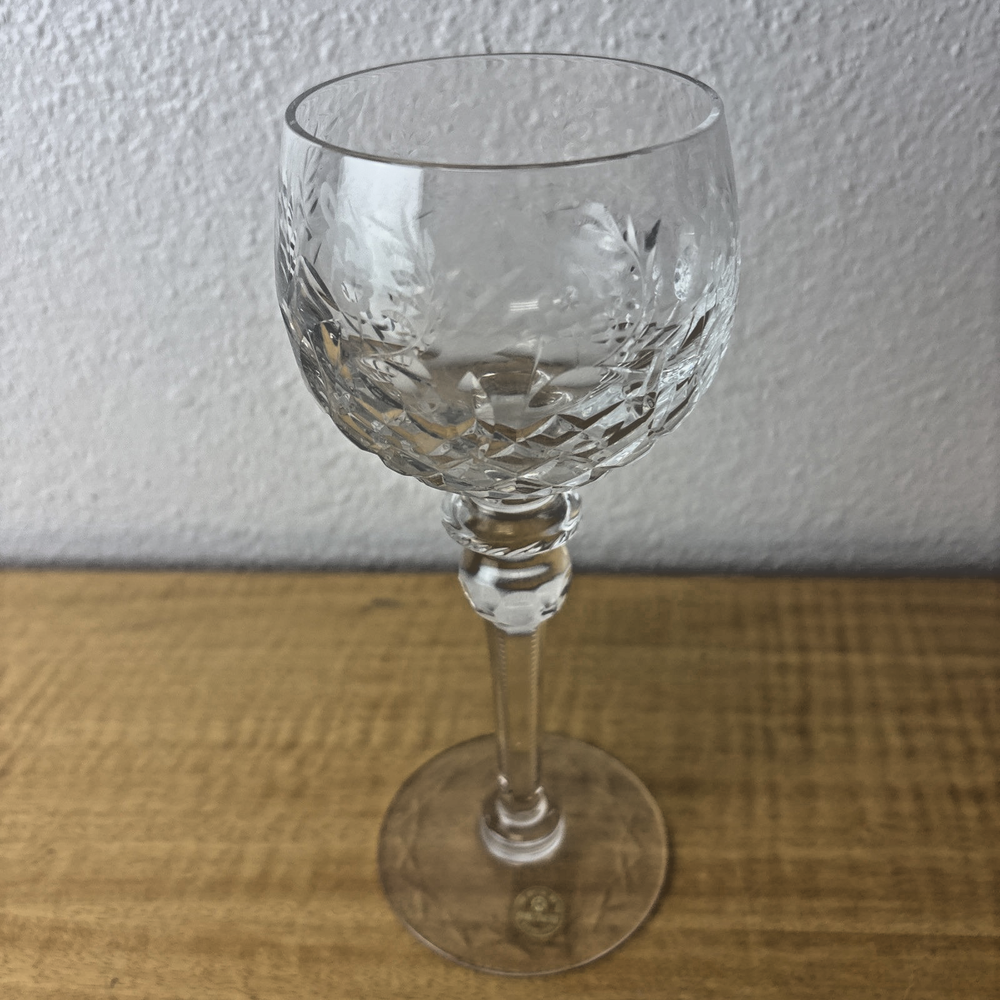 ROGASKA Vintage Crystal Hock Wine Glass from Yugoslavia Elegant Collectible