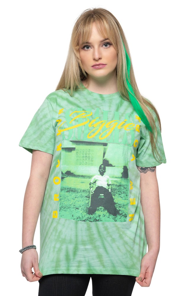 Biggie Smalls 90s NYC Official Unisex Tie Dye Green T-Shirt