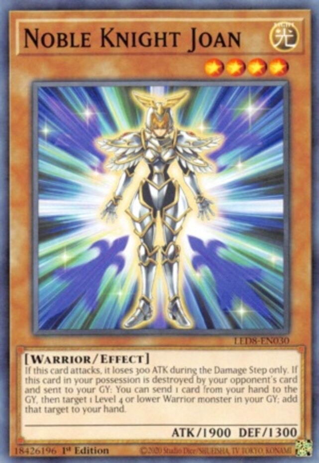 Noble Knight Joan LED8-EN030 Common 1st Edition Near Mint