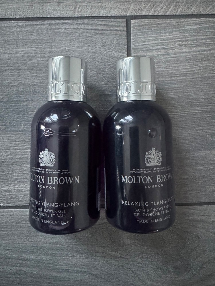 QTY 2: MOLTON BROWN RELAXING YLANG-YLANG BATH & SHOWER GEL, NEW, 100 ML/3.3 OZ