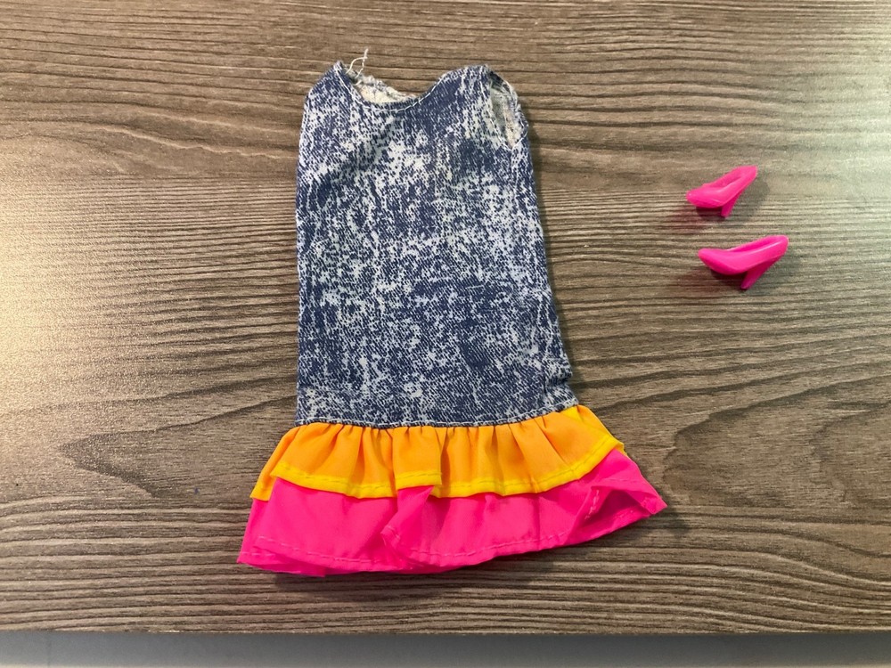 Mattel  Barbie Doll Clothes Multicolor  Dress Shoes Outfit Lot