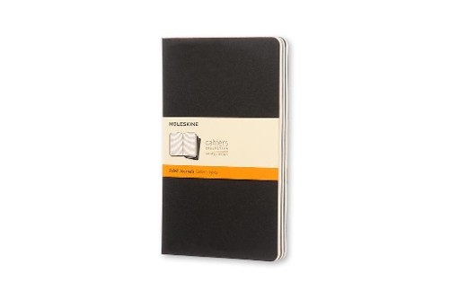 Moleskine Cahier Journal Set of 3 Large Ruled Soft Cover Black 5x8.25 Notebooks