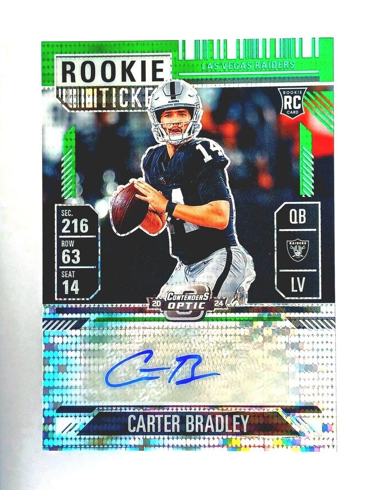 Rookie Auto Rc 2024 Prizm Contenders Case Hit /30 Carter Bradley Football Card 1