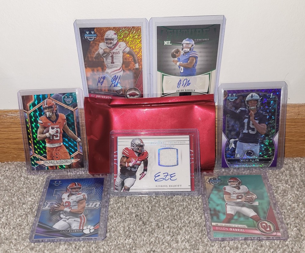College Football NCAA Mystery Hot Pack 2 Auto 2 Numbered Card Per Pack ALL RC'S!