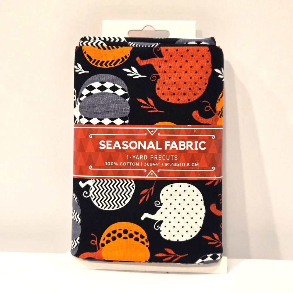 Seasonal Fabric Pumpkins 1-Yard 100% Cotton by David Textiles Brand New-image