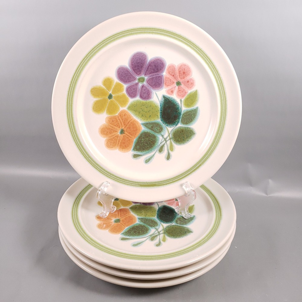 Vintage FRANCISCAN Earthenware FLORAL Dinner Plate Set