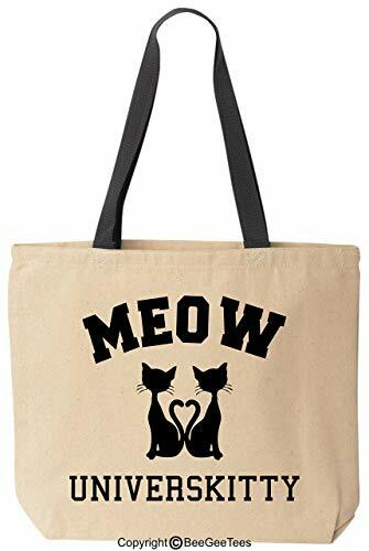 MEOW Universkitty Funny Cat Canvas Tote Reusable Bag