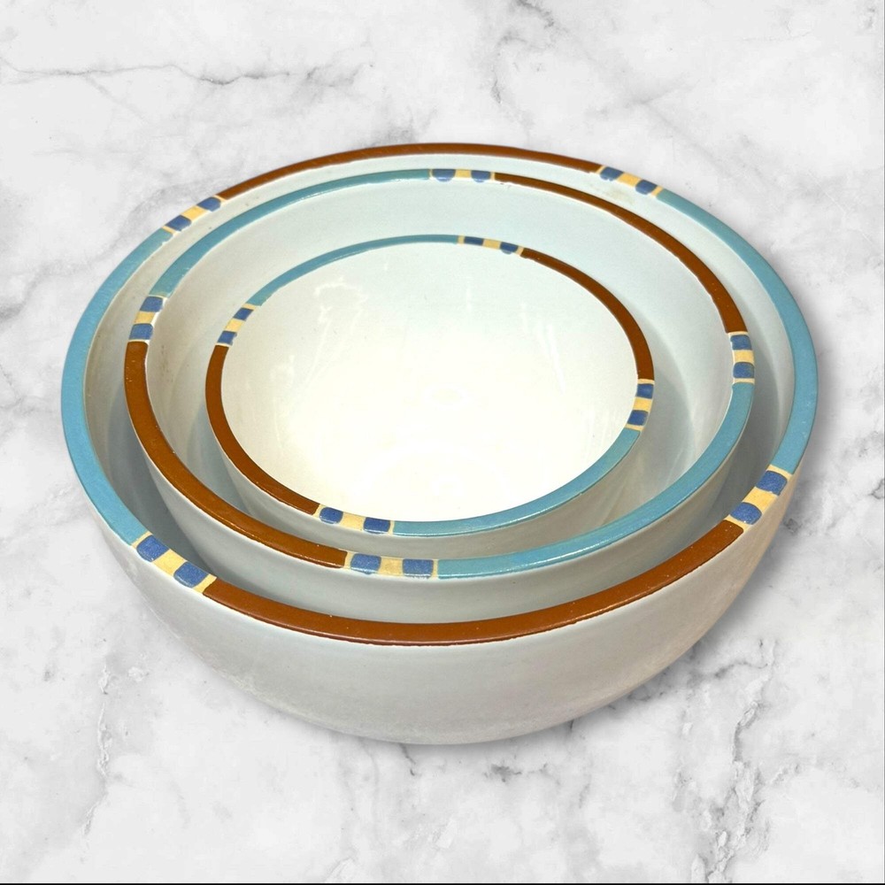 Dansk Mesa White Sand Portugal Mixing Bowl Set | Set of 3 | Great Condition