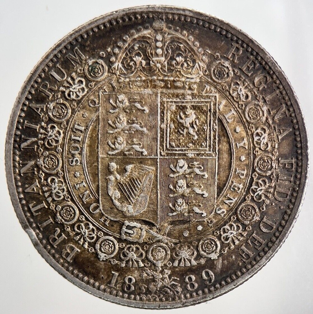 1889 Victoria Half-Crown | British Silver Coin | Very High Grade | a6903