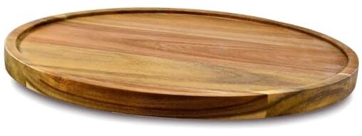 Acacia Wood Lazy Susan Turntable Organizer for Kitchen Spices 10 Inch