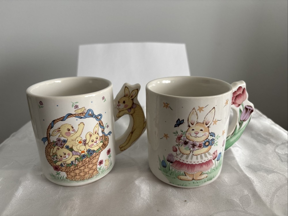 Colorful Ceramic Easter Mugs Set of 2 – New Holiday Gift