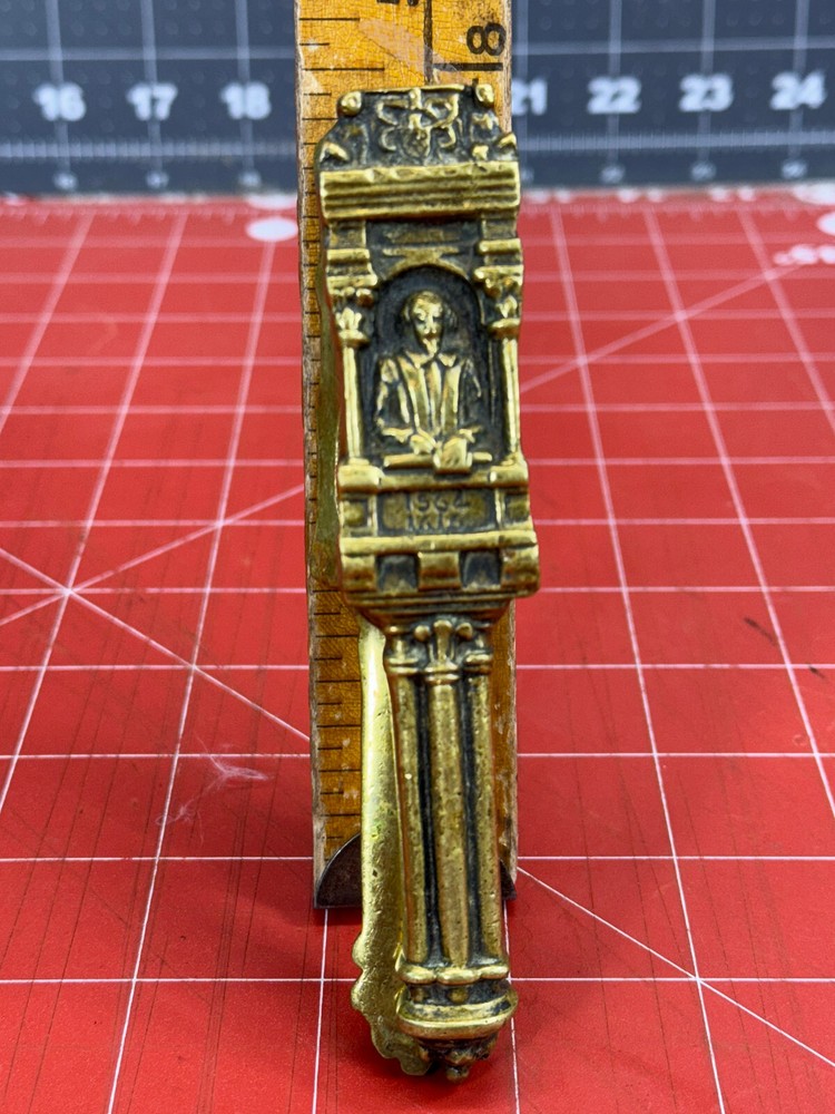 Nut Cracker Shakespear 1564-1616 Antique Brass Nut Crackers
