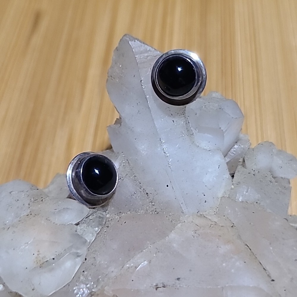 Sterling Silver Black Onyx Earrings