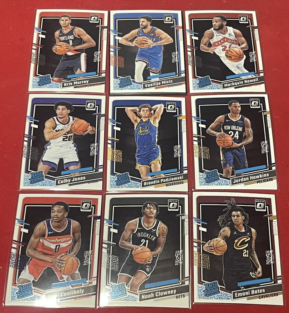 2023-24 Panini Donruss Optic Basketball Rated Rookie Card Lot 9 RC Collectible