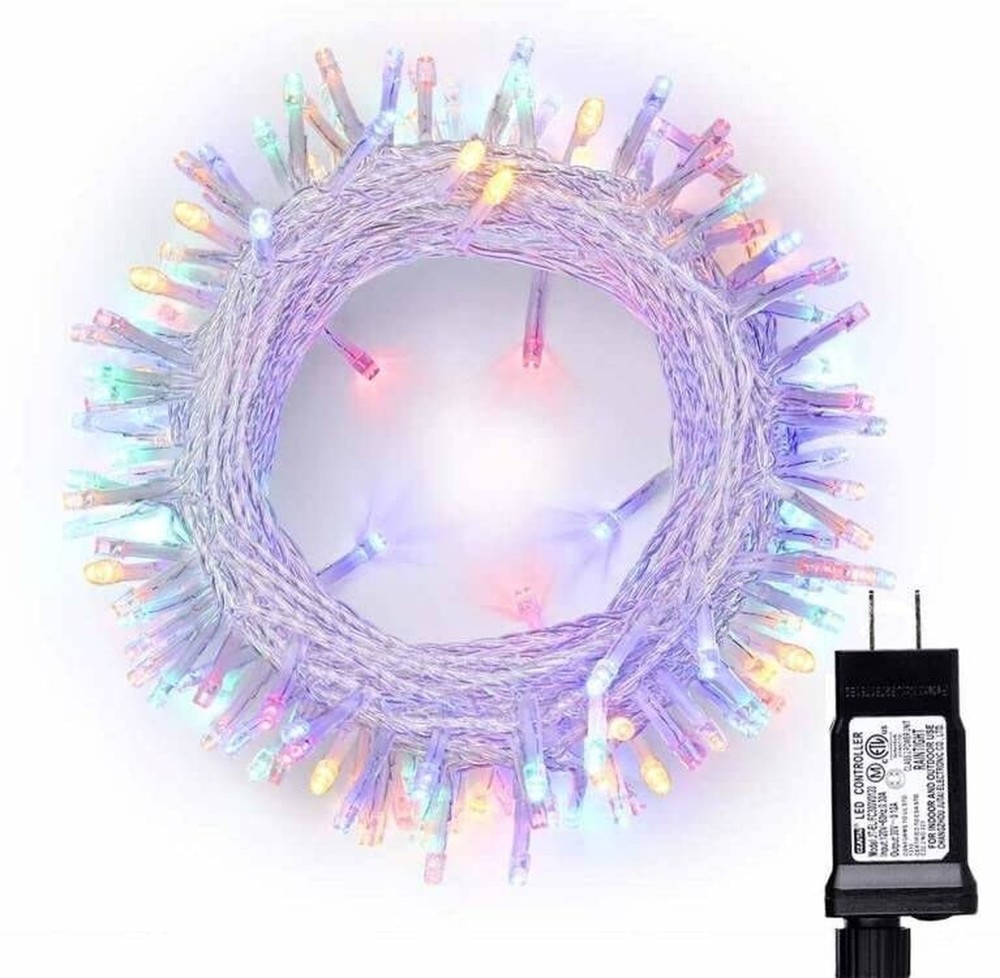 Pastel String Lights, 66ft 200 LED Waterproof Easter Lights , 8 Modes Low Vol...