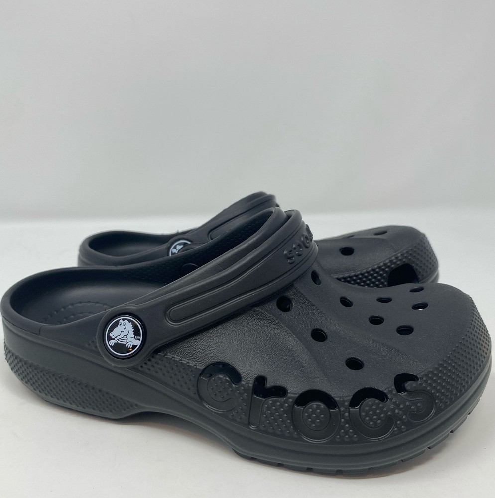 Crocs Kids Via Clog - Black, Size J1 (1 Little Kid) Medium