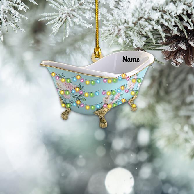 Bathtub Christmas Ornament  Bath Tub Ornament  Bathroom Holiday Ornament Decor