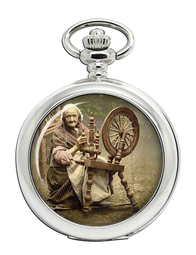 Irish Spinning Wheel Pocket Watch