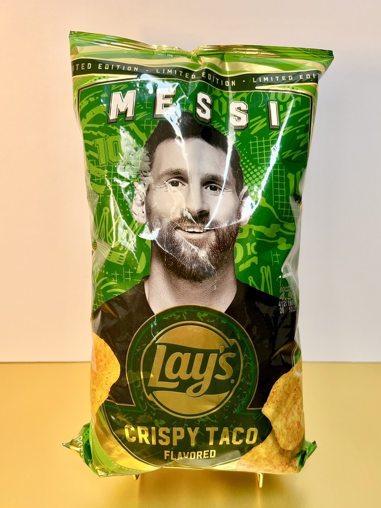 〽️New Limited Edition Lays CRISPY TACO Lionel Messi Inter Miami Potato Chips 8oz