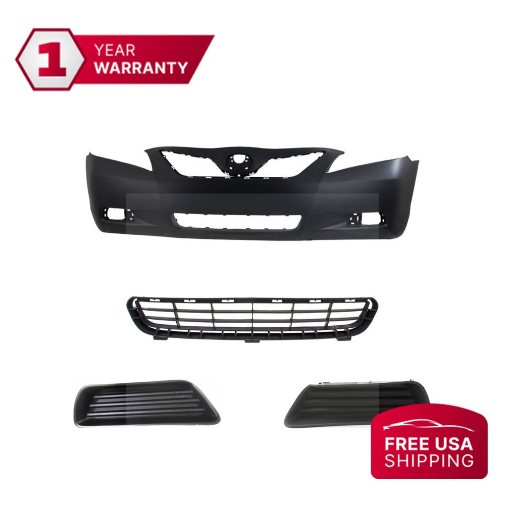 2007-2009 Toyota Camry Front Bumper Grille & Fog Light Covers