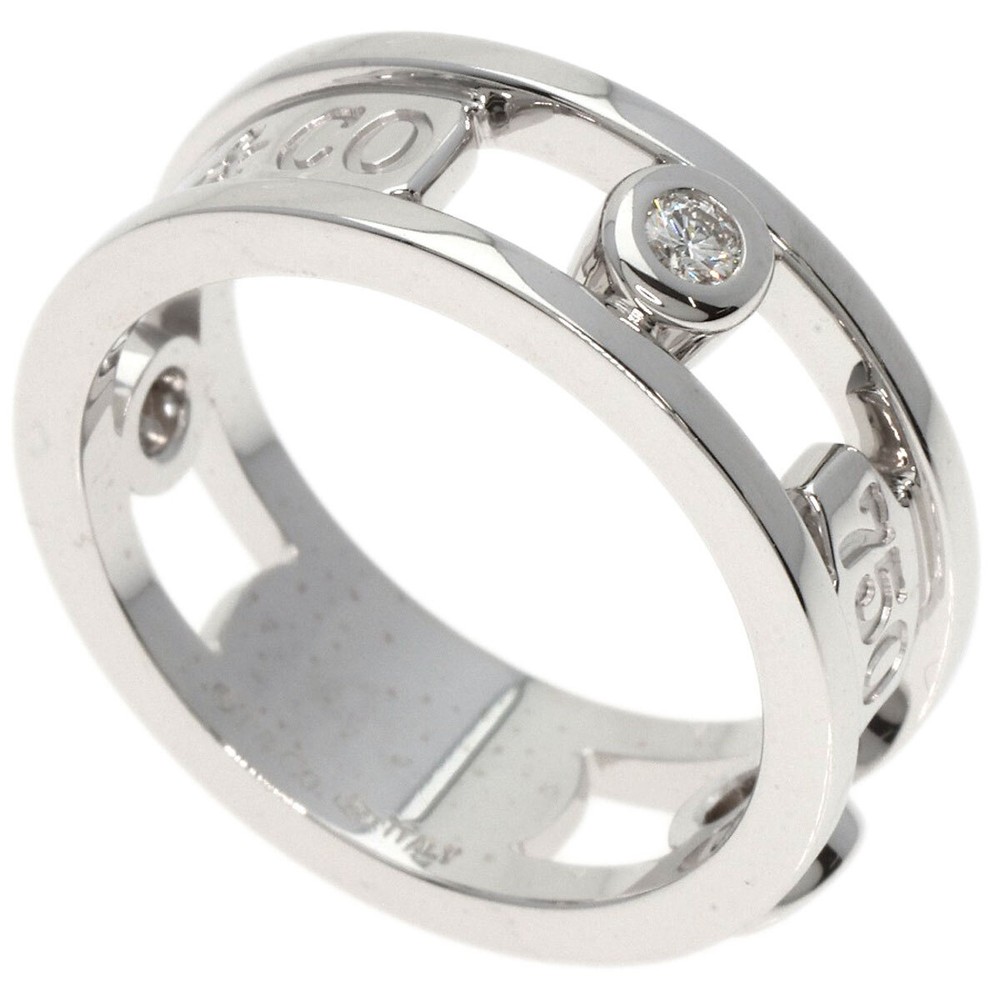 TIFFANY&Co.   Ring 1837 Element Double Wire 3P Diamond K18 White Gold-image