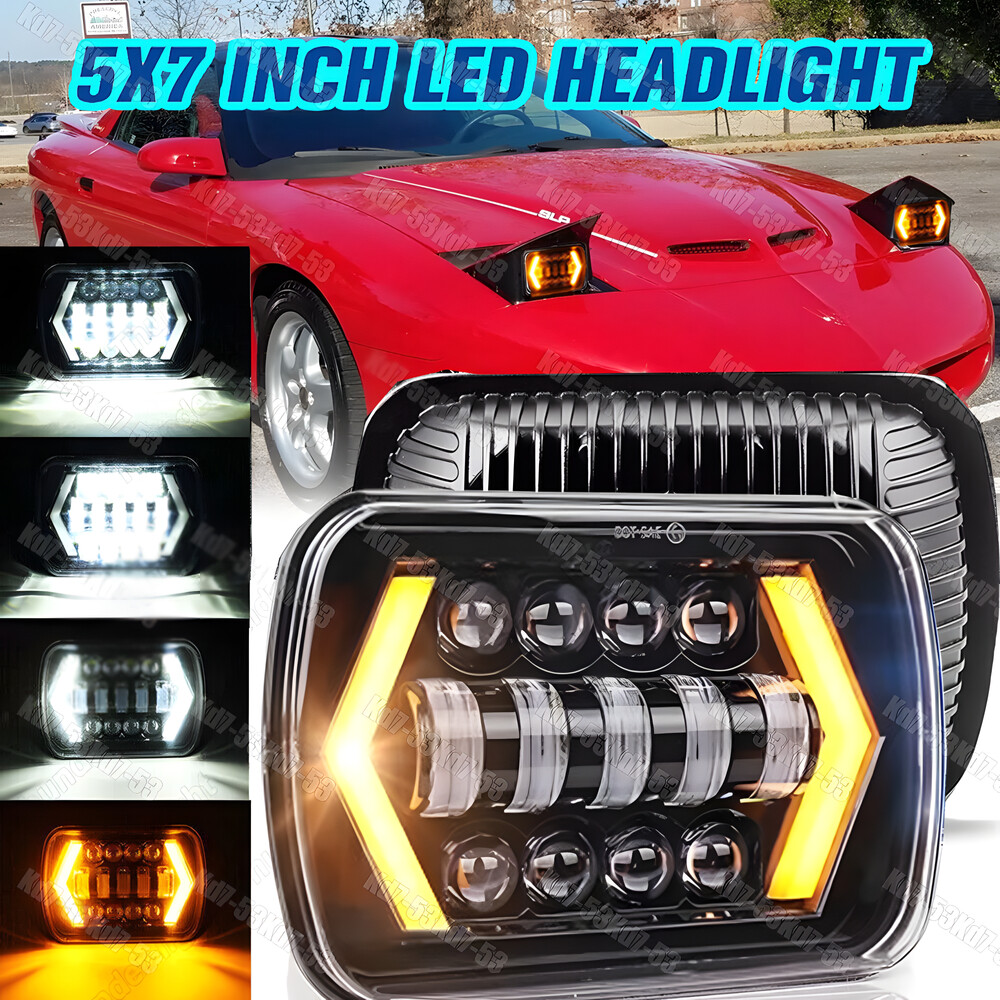 1982-1990 Pontiac Firebird Rectangular 5x7 LED Headlight High/Low Beam