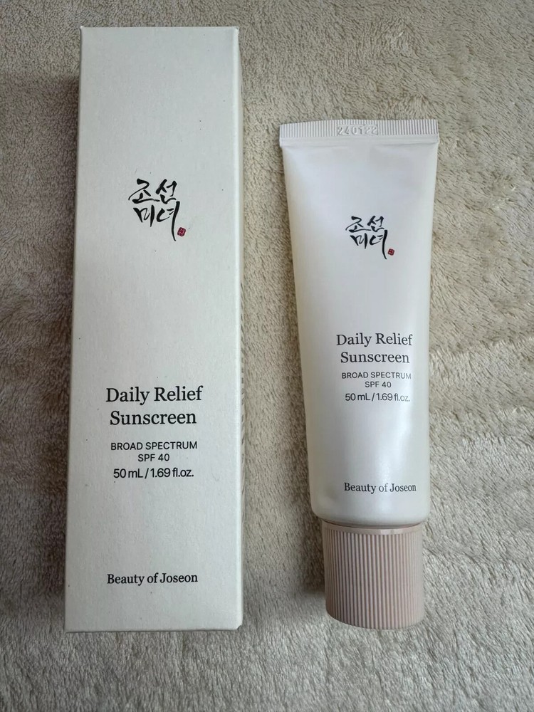 Beauty of Joseon Daily Relief Sunscreen SPF 40 50ml New with Box Added 09/27 Lightweight Moisturizing Protection