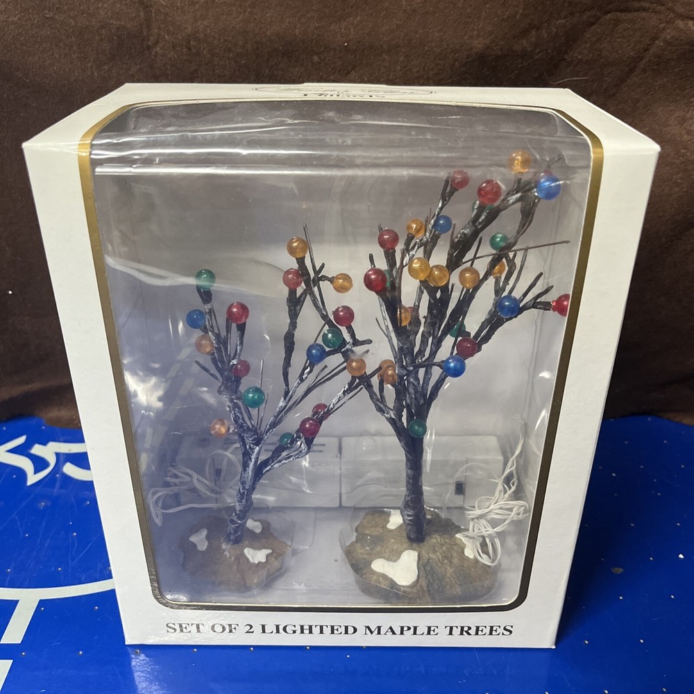 Dillards Winter Glen 2-Piece Multi-Color LED Maple Tree Set