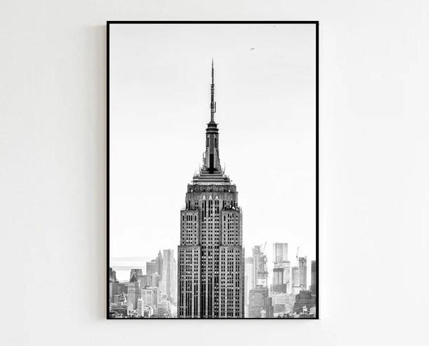 Photography Poster Prints Unframed New York City Empire State Building Black