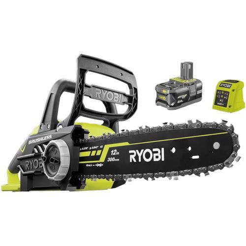 Ryobi 18V HP Brushless Cordless Chainsaw 12-Inch 4.0Ah Kit  