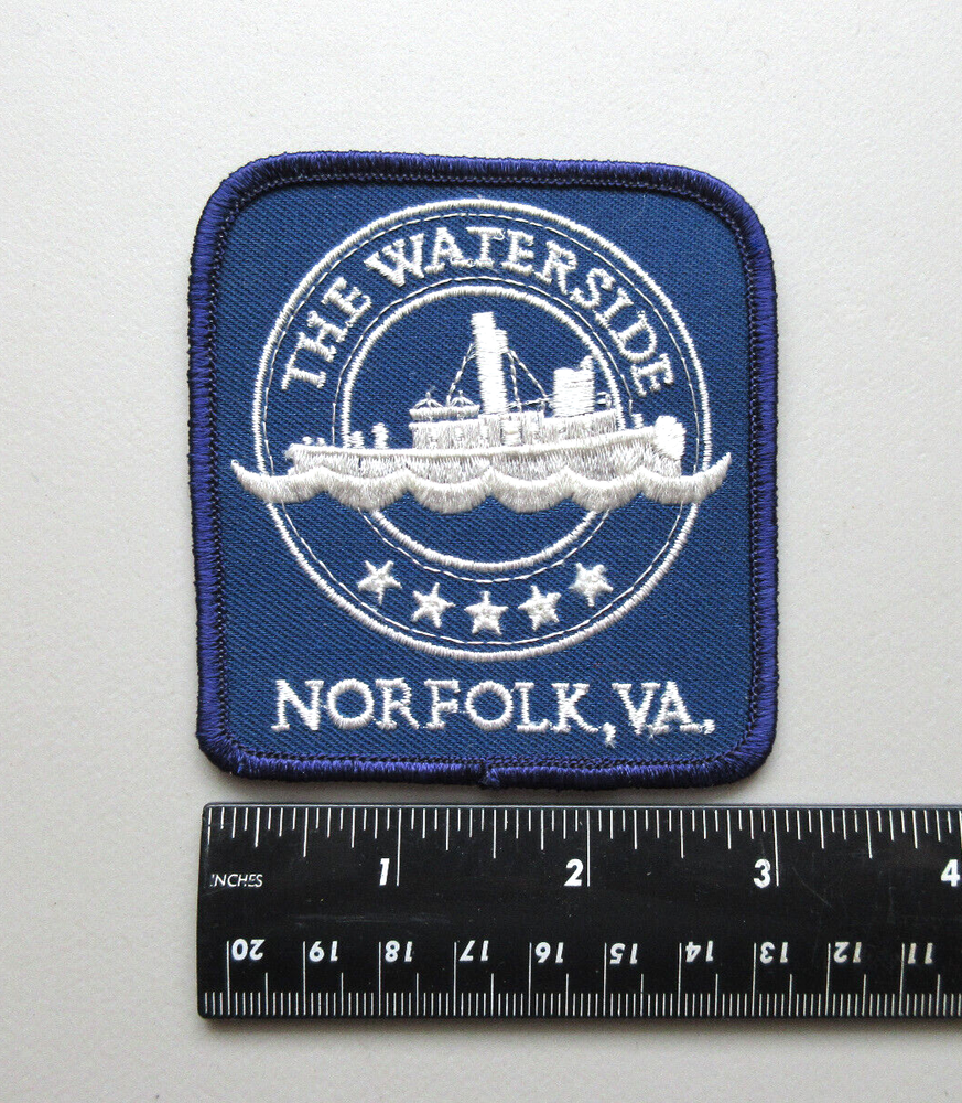 THE WATERSIDE NORFOLK VIRGINIA SOUVENIR & TRAVEL COLLECTIBLE PATCH