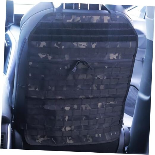 Car Seat Back Organizer, Tactical Molle Vehicle Panel Universal Fit Black camo