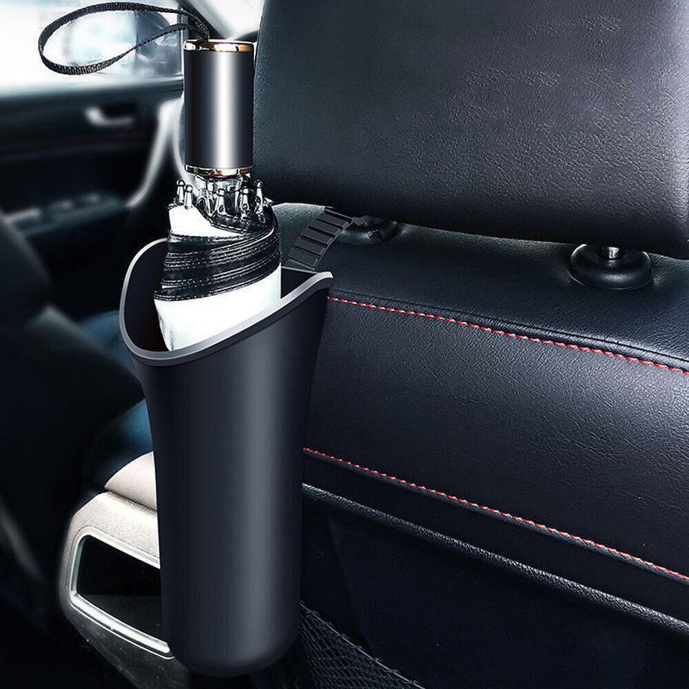 Car Umbrella Holder Garbage Can Trash Organizer Storage Box Black Accessories*2