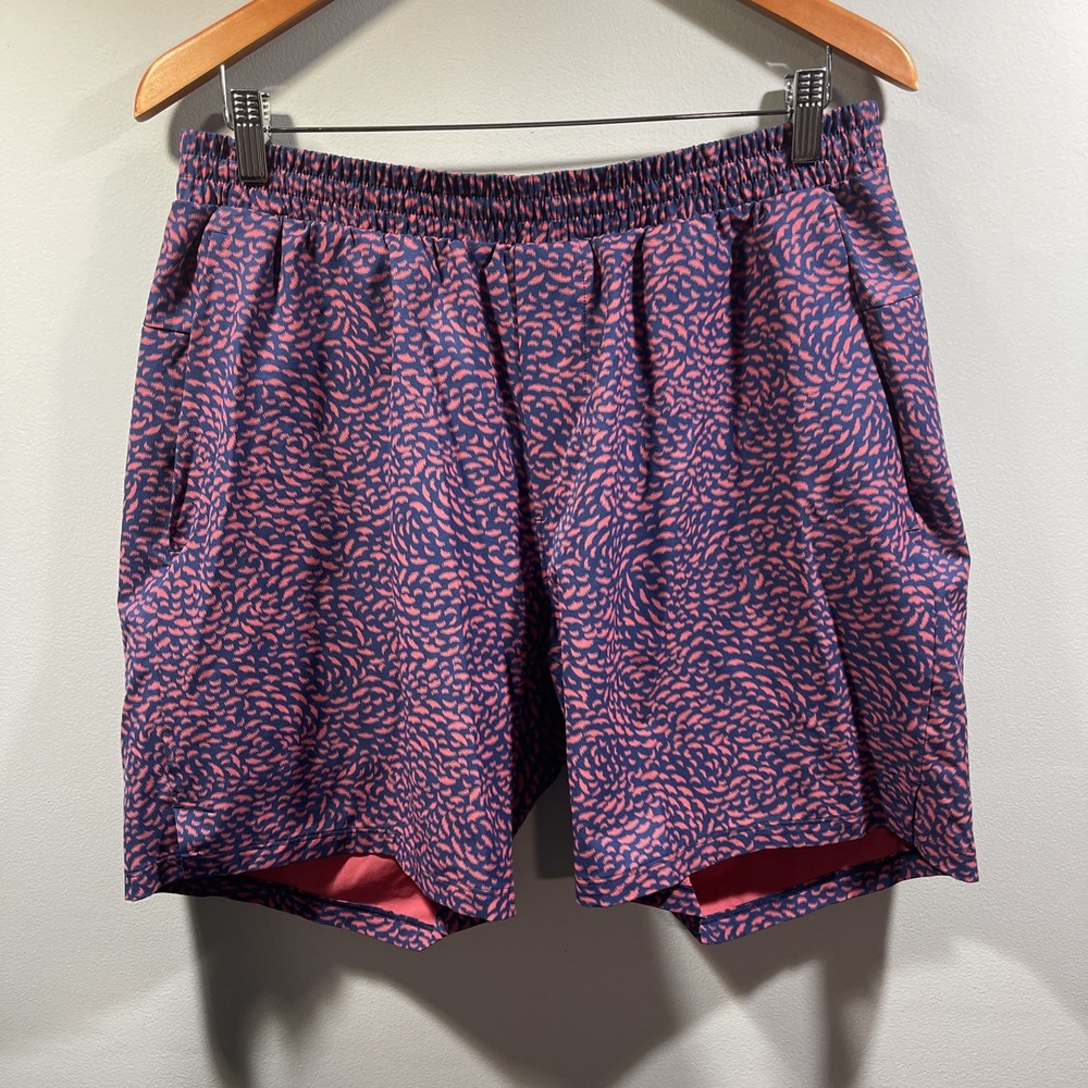 Lululemon Channel Cross Mens XL Lined Athletic 7” Shorts Fireside Midnight