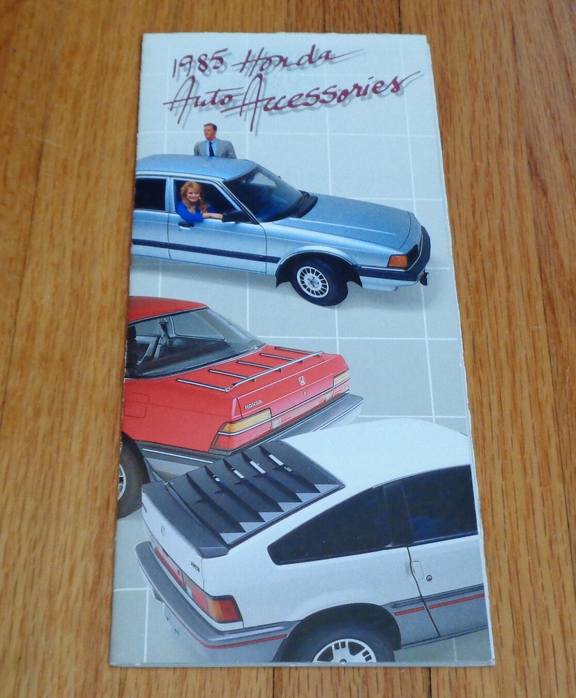 Original 1985 Honda Accessories Sales Brochure CRX Civic Accord Prelude
