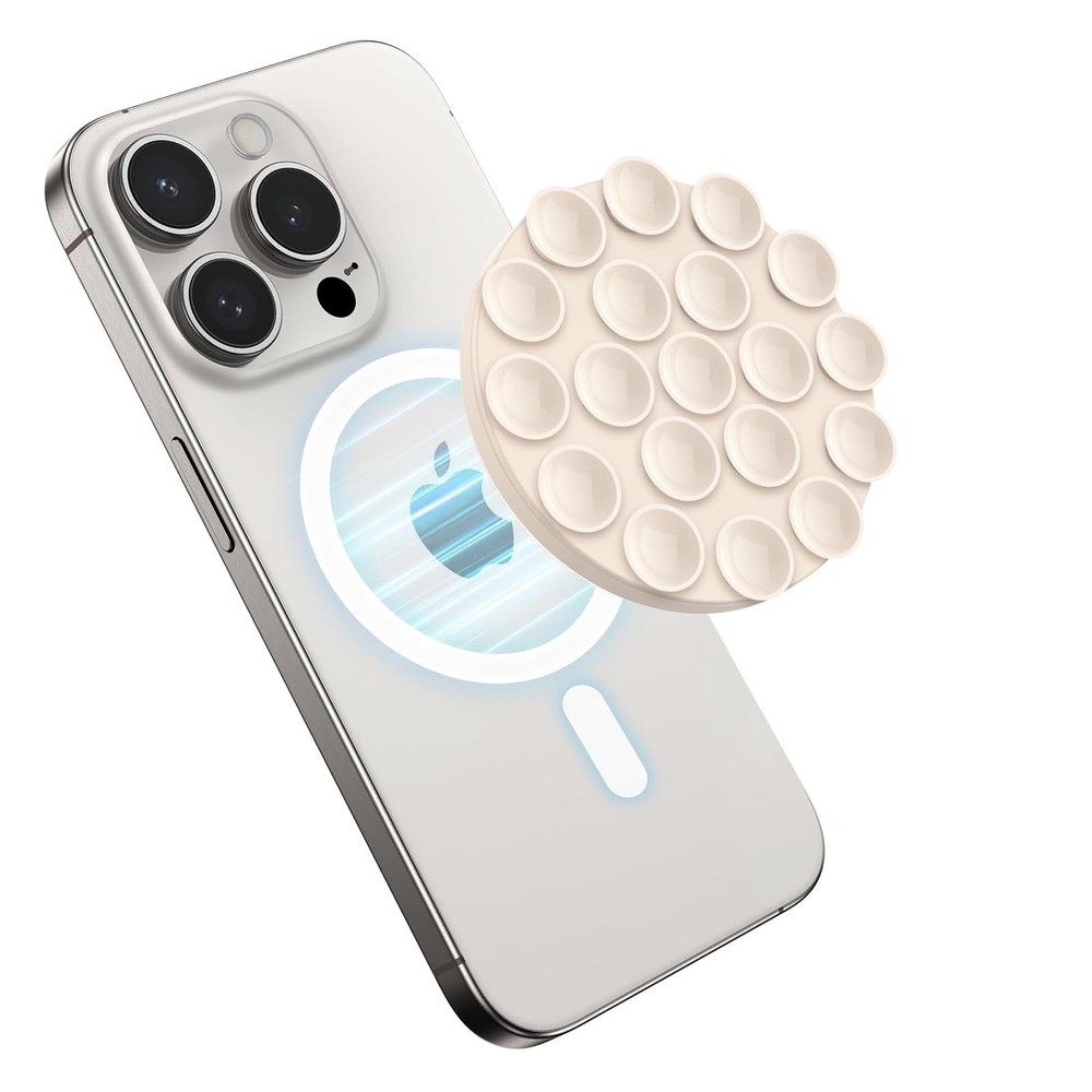 Magnetic Silicone Suction Cup Phone Mount Stand for iPhone & Smartphones