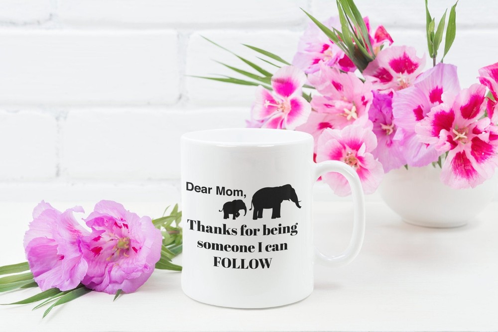 Fun Elephant Mother and Child Coffee Mug for Animal Lovers