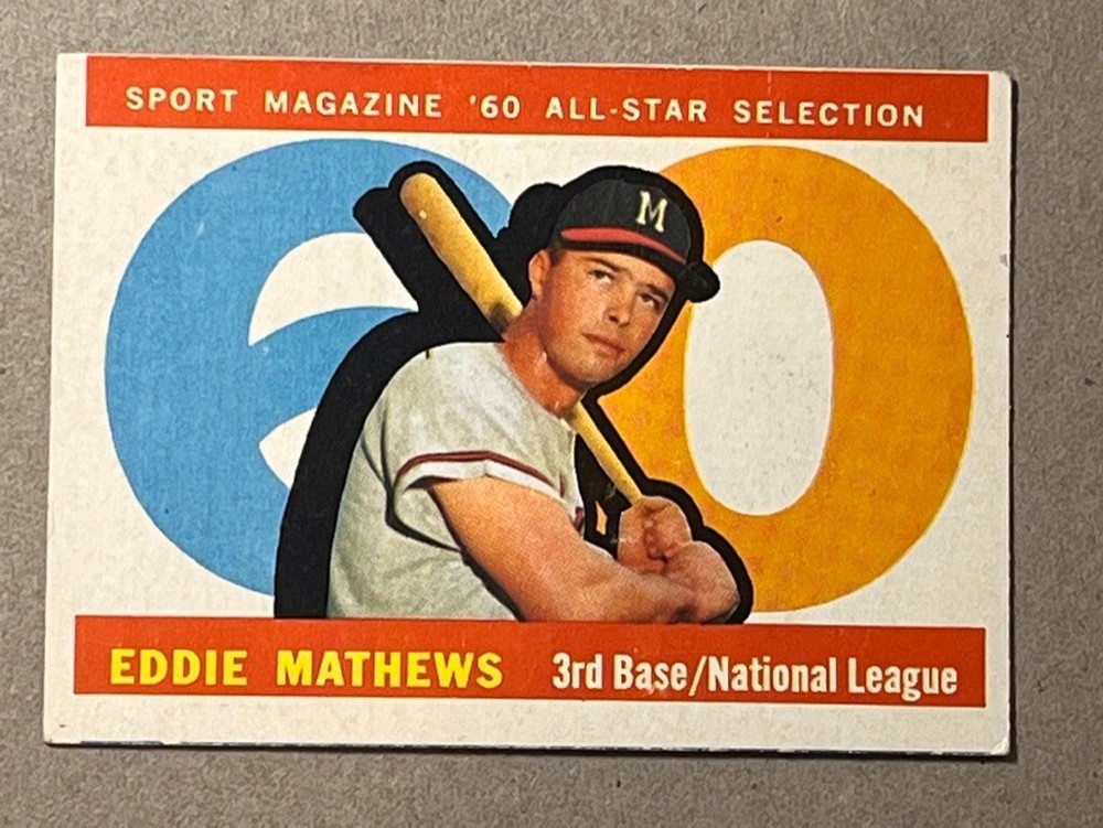 1960 Topps  #558    Eddie Mathews     1960 All Star  Millwaukee Braves