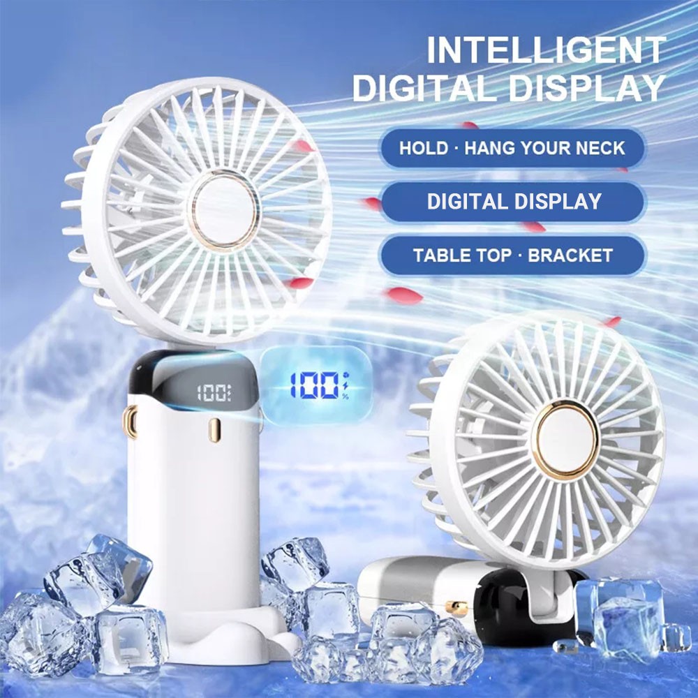 USB Handheld Fan Portable Desk Fan with 10000mAh Battery Rechargeable US