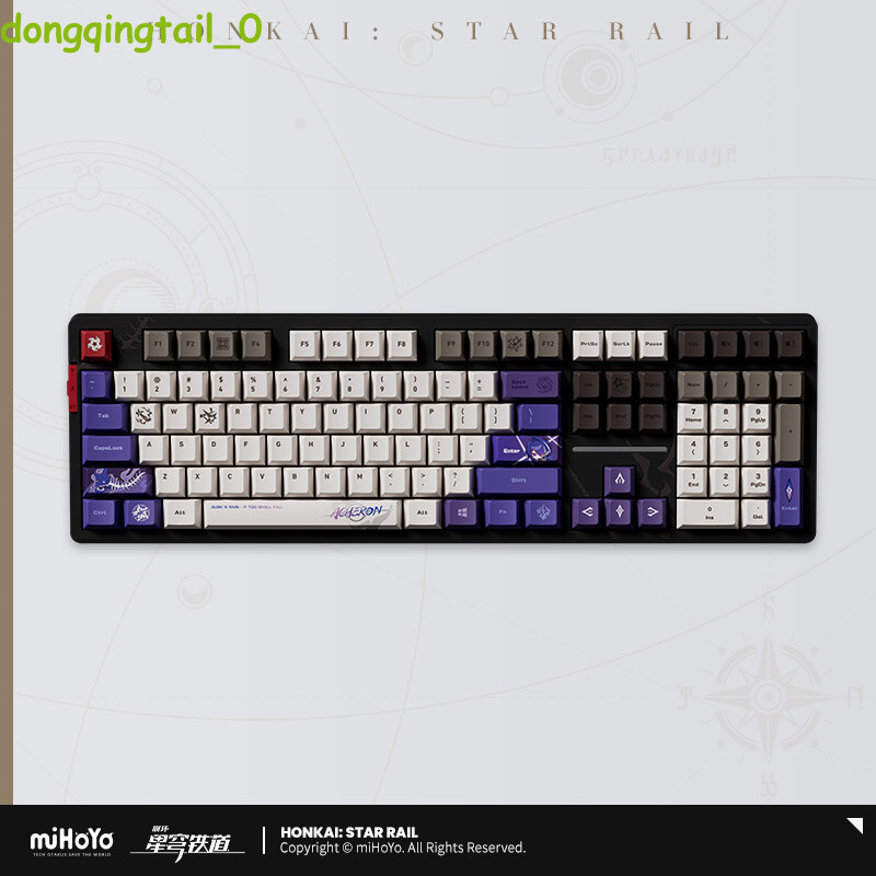 Presale miHoYo Honkai Star Rail Acheron RGB Mechanical Keyboard 87/108 Keys PBT-image