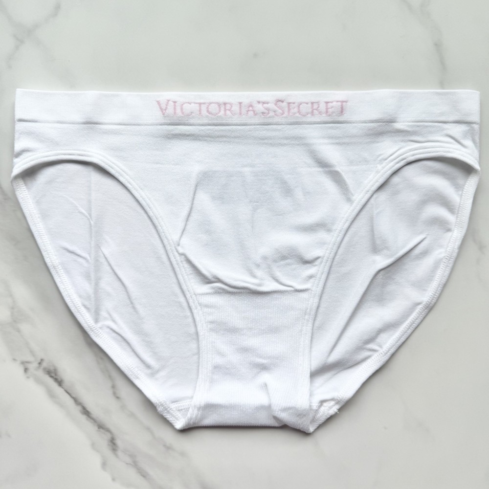 Victoria's Secret Seamless Solid Bikini Panty VS White Size S