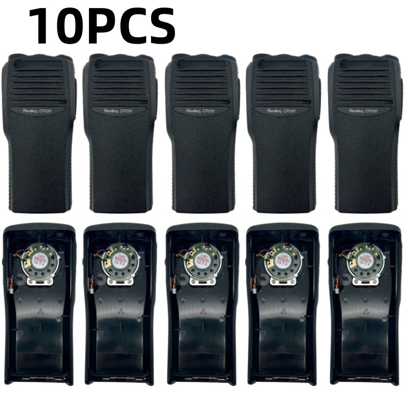 10X Black Replacement Cover Case Housing With Speaker for CP200 Two-Way Radios