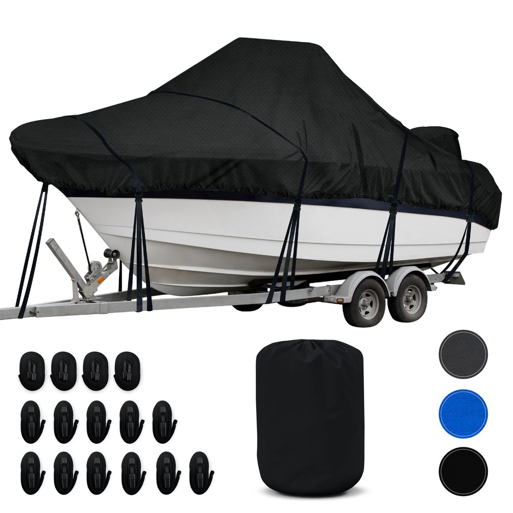 KNOX 600D Center Console Boat Cover Anti-fade Integrated Motor Cover Trailerable