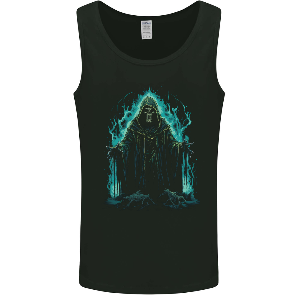 A Green Grim Reaper Mens Vest Tank Top
