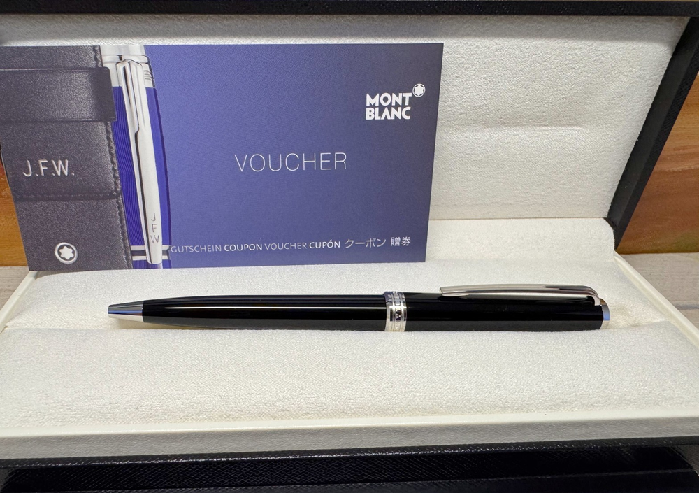 MONTBLANC PIX Black Resin Ballpoint Pen MB114797 + Personalization Voucher - NEW-image