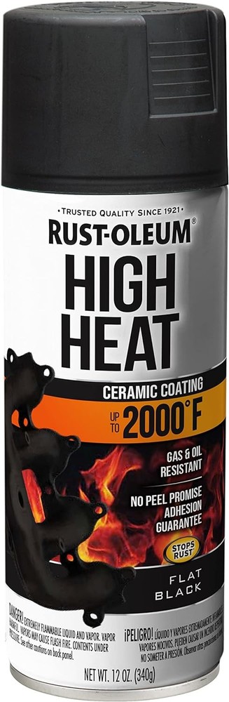 Rust-Oleum 12 oz High Heat Flat Black Automotive Spray Paint