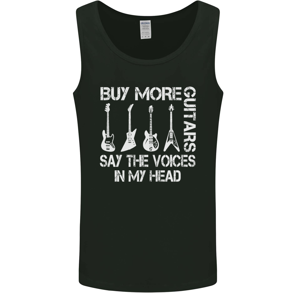 Buy More Guitars Say the Voices Funny Mens Vest Tank Top