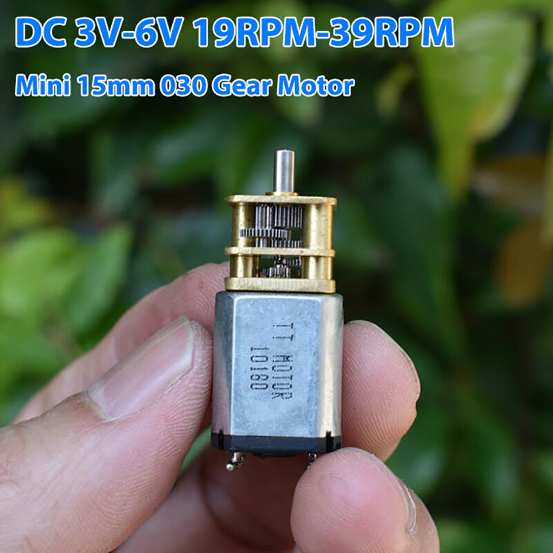 DC 3V-6V 5V Micro Mini 030 Full Metal Gearbox Gear Motor Speed Reduction Robot-image